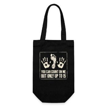 You can rely on me, but only up to a leg - Gift Bag for Bottles - black - Front