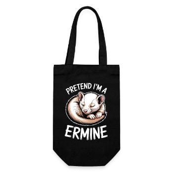 Dictons d’hermine Drôle d’hermine Cadeau drôle d’hermine - Sac à bouteille - noir - Devant