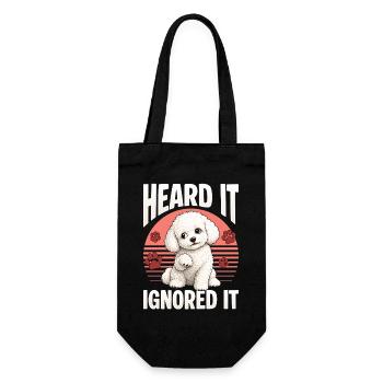 Race de chien Bichon Frisé - Sac à bouteille - noir - Devant