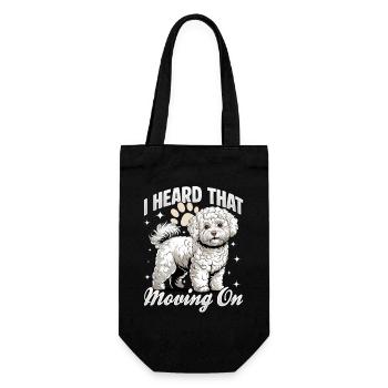 Bichon Frise Dog Breed - Geschenkbeutel für Flaschen - Schwarz - Vorne