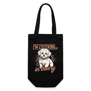 Race de chien Bichon Frisé - Sac à bouteille - noir - Devant