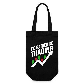 Je préférerais être dans le trading | Trader en actions crypto - Sac à bouteille - noir - Devant