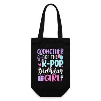 Marraine de la fille d’anniversaire K-Pop - Sac à bouteille - noir - Devant