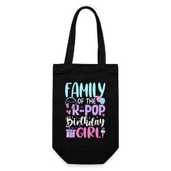 Famille de la fille d’anniversaire de la K-Pop - Sac à bouteille - noir - Devant