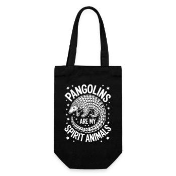Pangolin Sayings Pine Cone Gift - Gift Bag for Bottles - black - Front