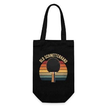 Old Schmetterhand Tischtennis - Geschenkbeutel für Flaschen - Schwarz - Vorne
