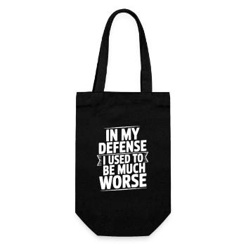 Pour ma défense, j’étais bien pire - Sac à bouteille - noir - Devant