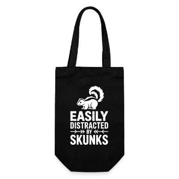 Stinktiere Sprüche Lustiges Stinktiere Geschenk - Geschenkbeutel für Flaschen - Schwarz - Vorne