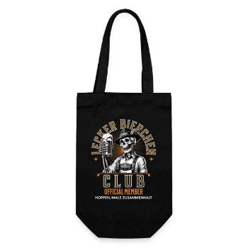 Lecker Bierchen Club - Geschenkbeutel für Flaschen - Schwarz - Vorne