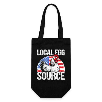 Patriotic Farmer Rooster Flock Poultry USA Pride C - Geschenkbeutel für Flaschen - Schwarz - Vorne