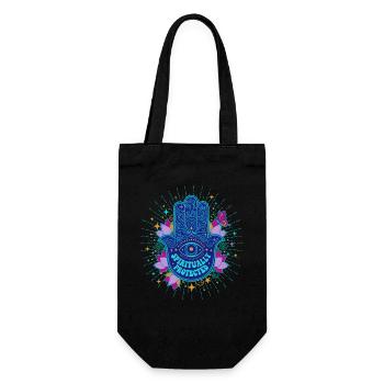 Spiritualität Spirituell geschützte Lotusblume - Geschenkbeutel für Flaschen - Schwarz - Vorne