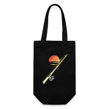 Pêche de style rétro - Sac à bouteille - noir - Devant