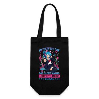 Anime et musique Chibi - Sac à bouteille - noir - Devant