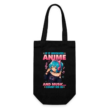 Anime et musique Chibi - Sac à bouteille - noir - Devant