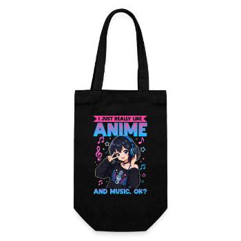 Anime et musique Chibi - Sac à bouteille - noir - Devant