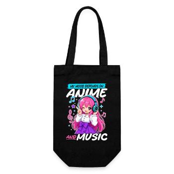 Anime et musique Chibi - Sac à bouteille - noir - Devant
