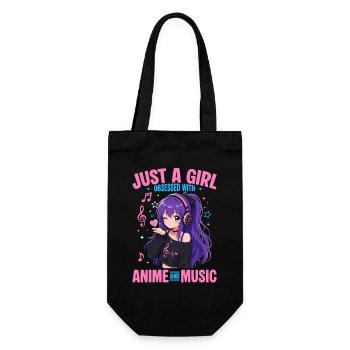 Anime et musique Chibi - Sac à bouteille - noir - Devant