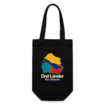 Bodensee Map Drei Länder Ein Zuhause - Gift Bag for Bottles - black - Front