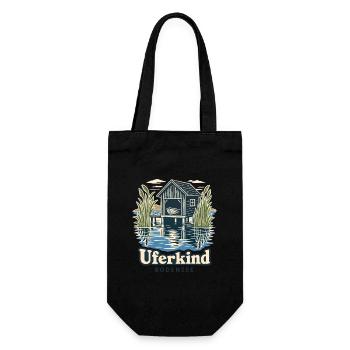 Uferkind Bodensee, Wochenende am See Heimatmotiv - Gift Bag for Bottles - black - Front