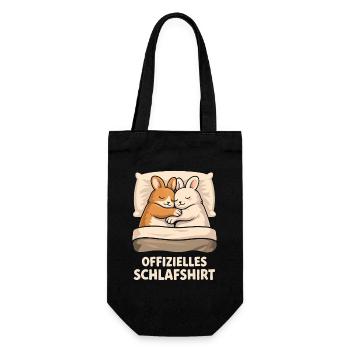 Offizielles Schlafshirt Hasen - Geschenkbeutel für Flaschen - Schwarz - Vorne