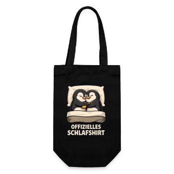 Offizielles Schlafshirt Pinguin - Geschenkbeutel für Flaschen - Schwarz - Vorne
