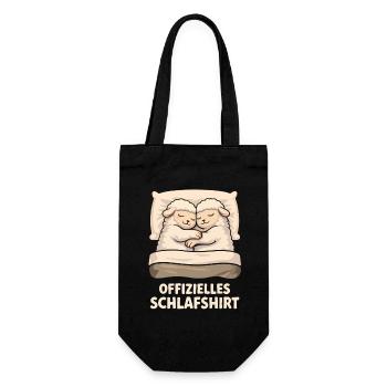 Offizielles Schlafshirt Kuschel Schafe - Geschenkbeutel für Flaschen - Schwarz - Vorne