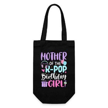 Mother of The K-Pop Birthday Girl - Geschenkbeutel für Flaschen - Schwarz - Vorne