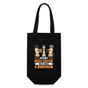 Chess Chess Player Chessboard - Gift Bag for Bottles - black - Front