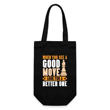 Chess Chess Player Chessboard - Gift Bag for Bottles - black - Front