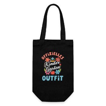 Offizielles Kindergarten Outfit Erzieherin Spruch - Geschenkbeutel für Flaschen - Schwarz - Vorne