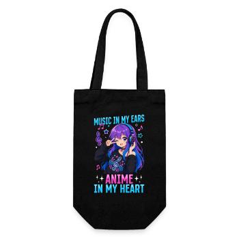 Anime et musique Chibi - Sac à bouteille - noir - Devant
