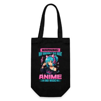 Anime et musique Chibi - Sac à bouteille - noir - Devant