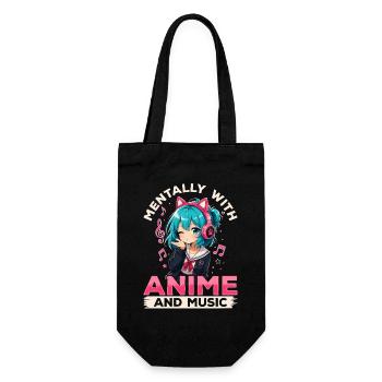 Anime et musique Chibi - Sac à bouteille - noir - Devant