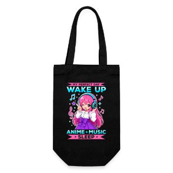 Anime et musique Chibi - Sac à bouteille - noir - Devant