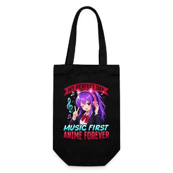 Anime et musique Chibi - Sac à bouteille - noir - Devant