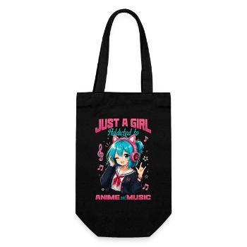 Anime et musique Chibi - Sac à bouteille - noir - Devant