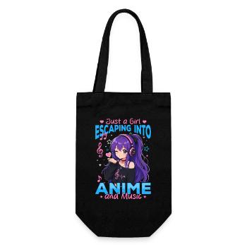 Anime et musique Chibi - Sac à bouteille - noir - Devant