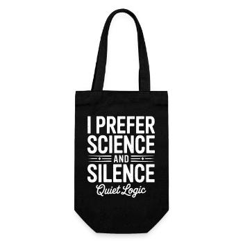 I Prefer Science and Silence - Gift Bag for Bottles - black - Front