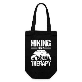 Hiking Mountain Trail Backpacking Outdoors Wildern - Geschenkbeutel für Flaschen - Schwarz - Vorne