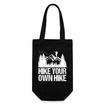 Hiking Mountain Trail Backpacking Outdoors Wildern - Geschenkbeutel für Flaschen - Schwarz - Vorne
