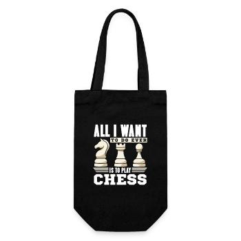 Chess Chess Player Chessboard - Gift Bag for Bottles - black - Front