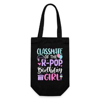 Camarade de classe de la fille anniversaire de la K-Pop - Sac à bouteille - noir - Devant