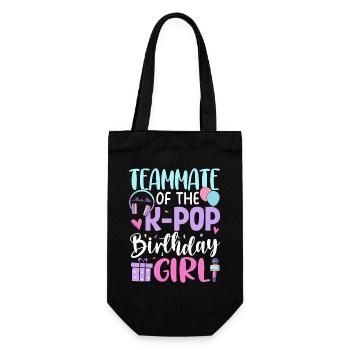 Coéquipière de la fille d’anniversaire de la K-Pop - Sac à bouteille - noir - Devant