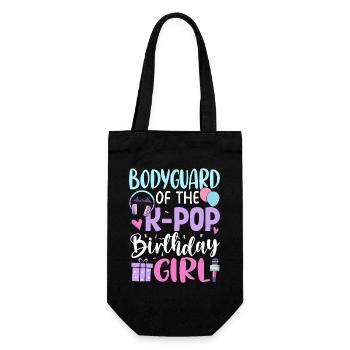 Bodyguard Of The K-Pop Birthday Girl - Gift Bag for Bottles - black - Front