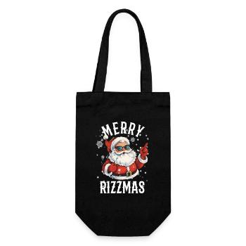 lustiges Weihnachts-Weihnachts-Weihnachtshemd - Geschenkbeutel für Flaschen - Schwarz - Vorne