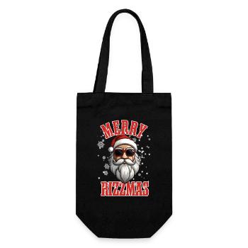 Merry Rizzmas Funny Santa Christmas Gift - Gift Bag for Bottles - black - Front