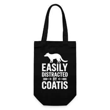 Coatis Sayings Funny Coatis Gift - Gift Bag for Bottles - black - Front