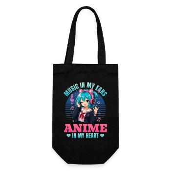 Anime et musique Chibi - Sac à bouteille - noir - Devant