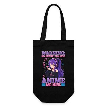 Anime et musique Chibi - Sac à bouteille - noir - Devant