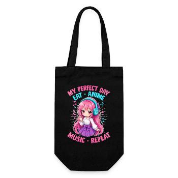 Anime et musique Chibi - Sac à bouteille - noir - Devant